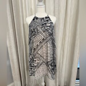 BCBGMaxAzria Monochrome Halter Dress